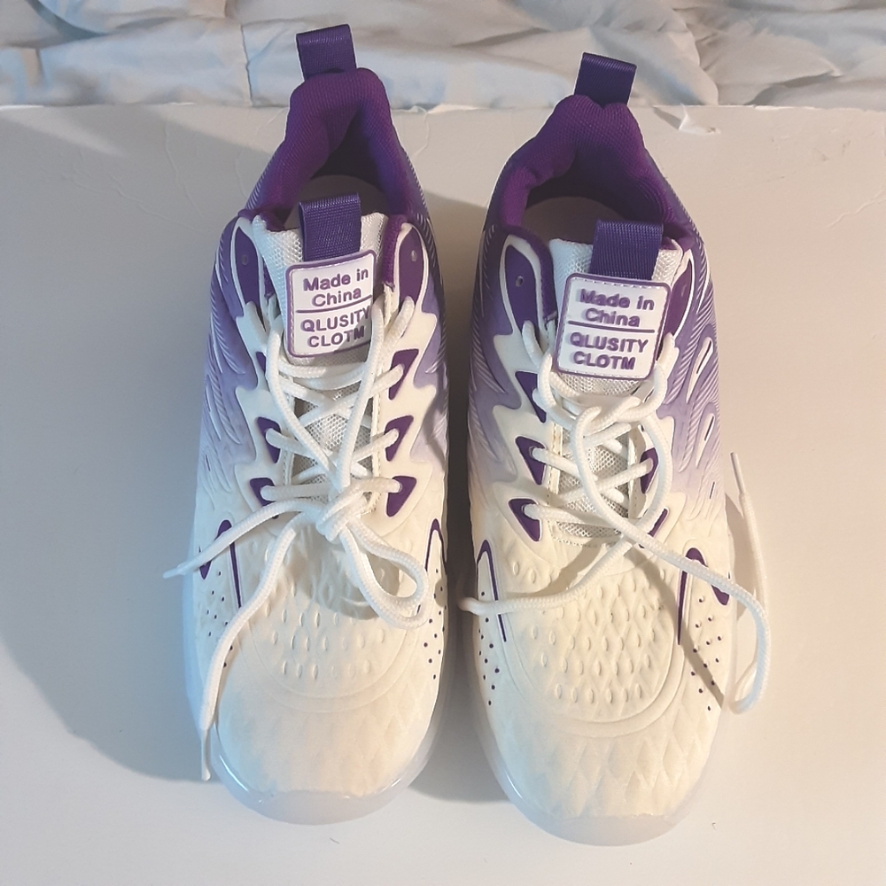 Women's Purple and White Athletic Sneakers New W/o Tags